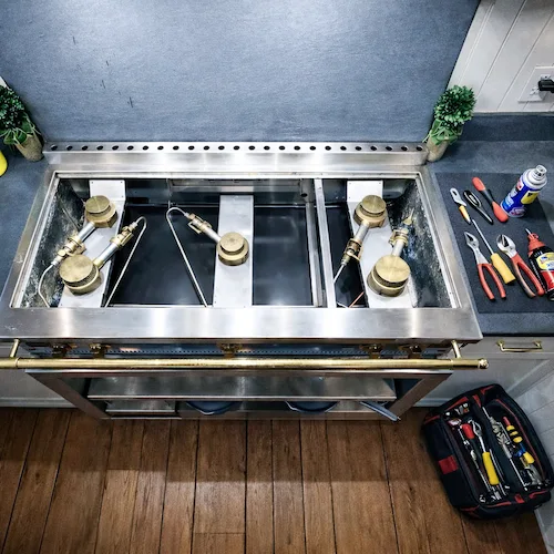 Lacanche range, oven, and hood repair in Los Angeles